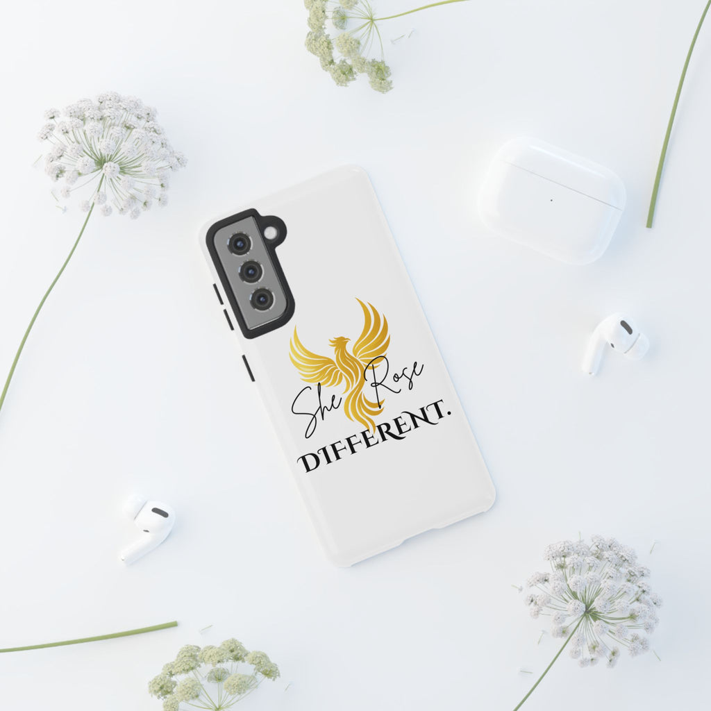 She Rose Different™ Phone Case —  Inspirational Gold Phoenix Design