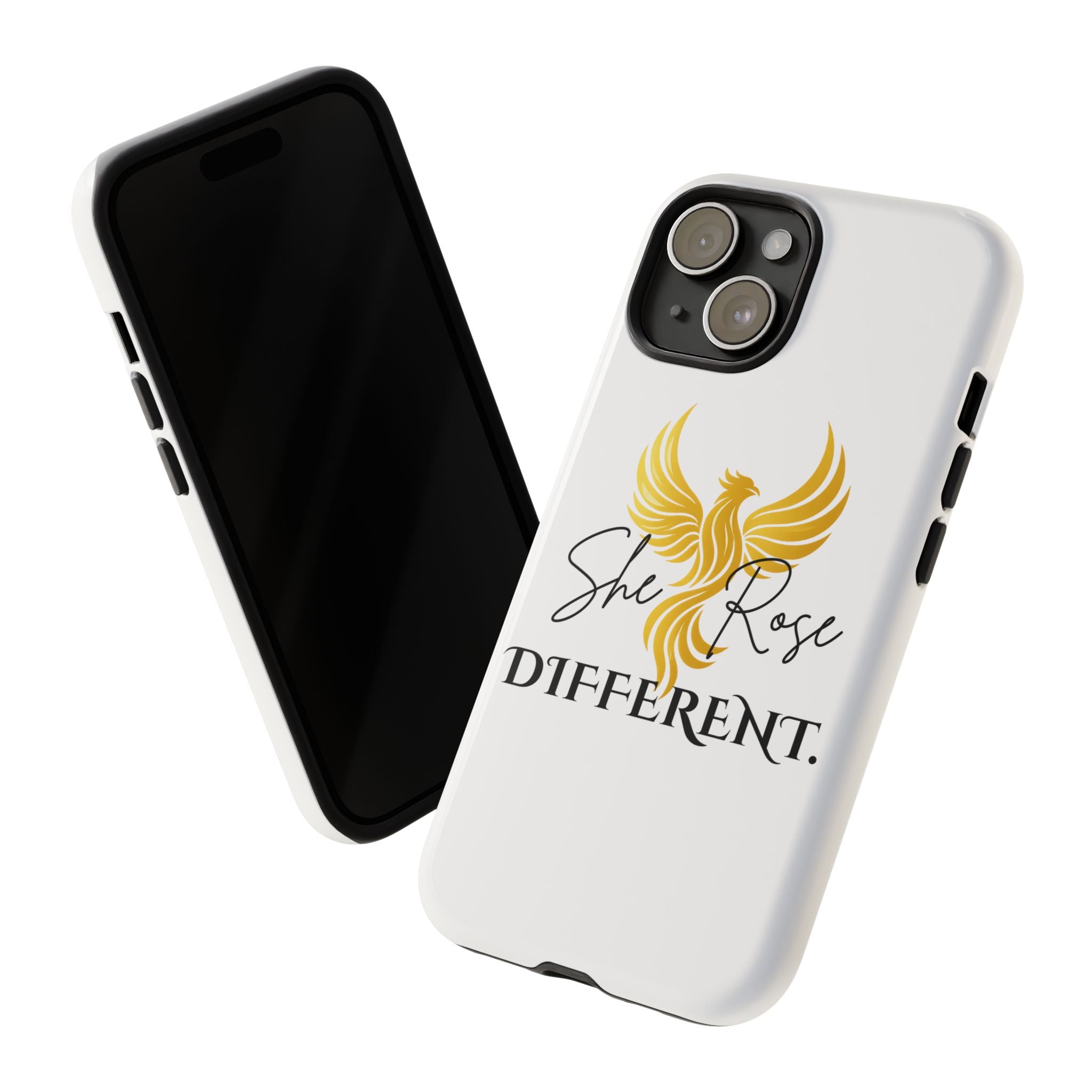 She Rose Different™ Phone Case —  Inspirational Gold Phoenix Design