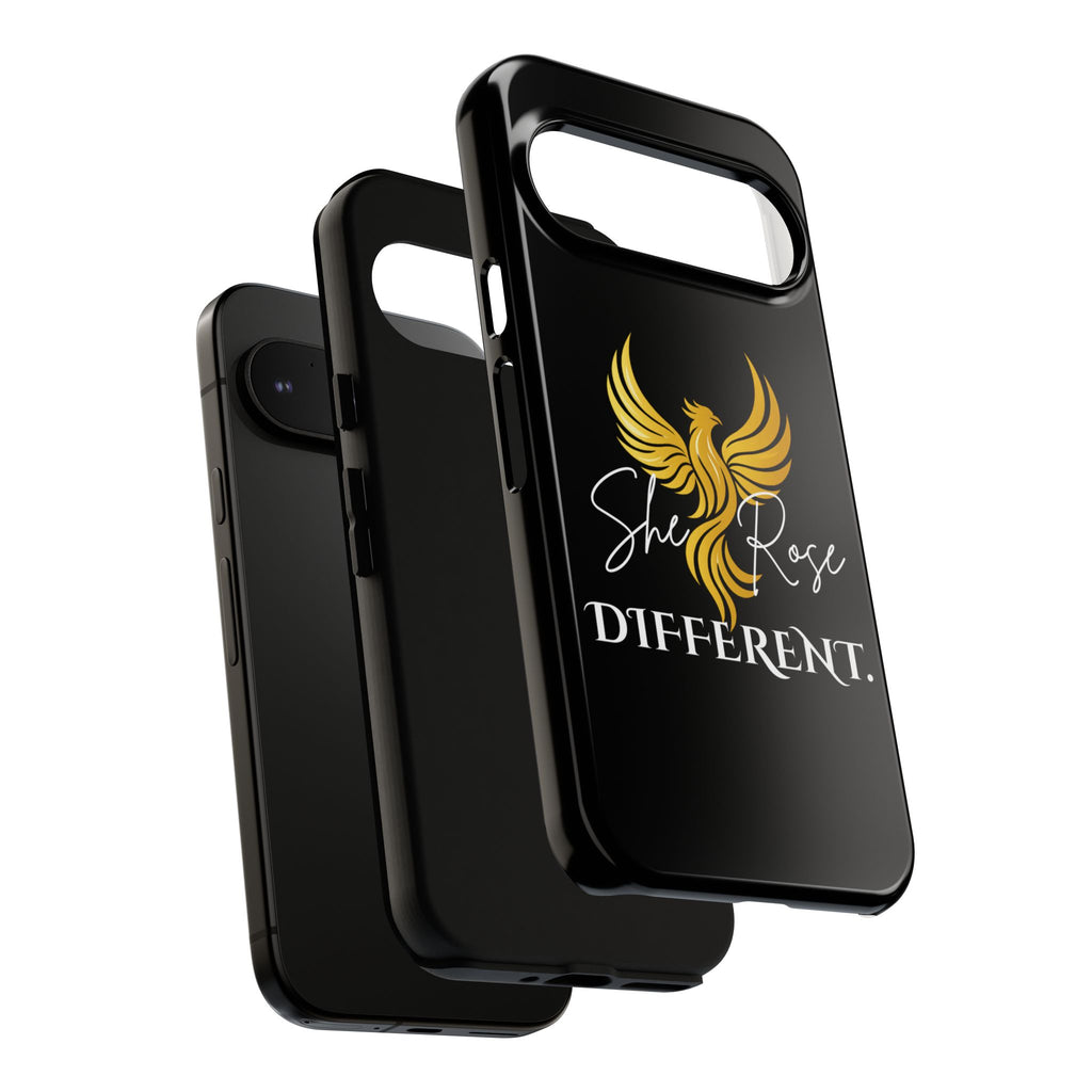 She Rose Different™ Phone Case — Black