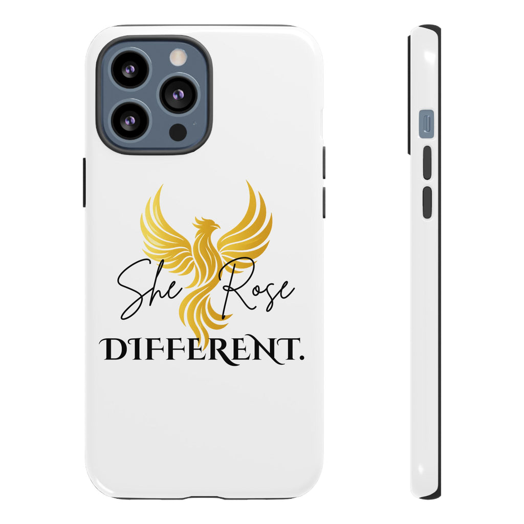 She Rose Different™ Phone Case —  Inspirational Gold Phoenix Design