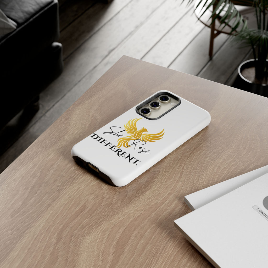 She Rose Different™ Phone Case —  Inspirational Gold Phoenix Design