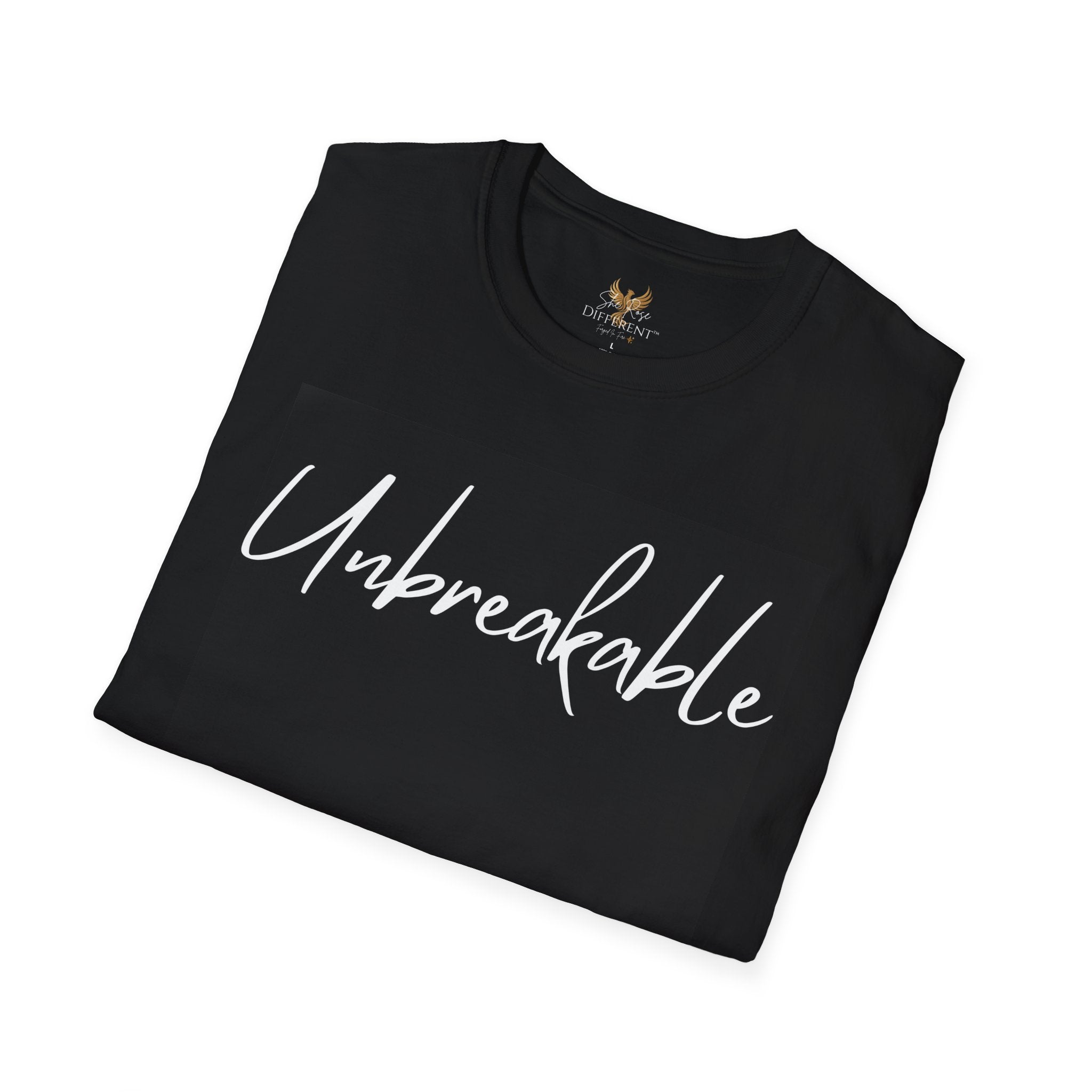 Unbreakable Script T-Shirt — Motivational Tee