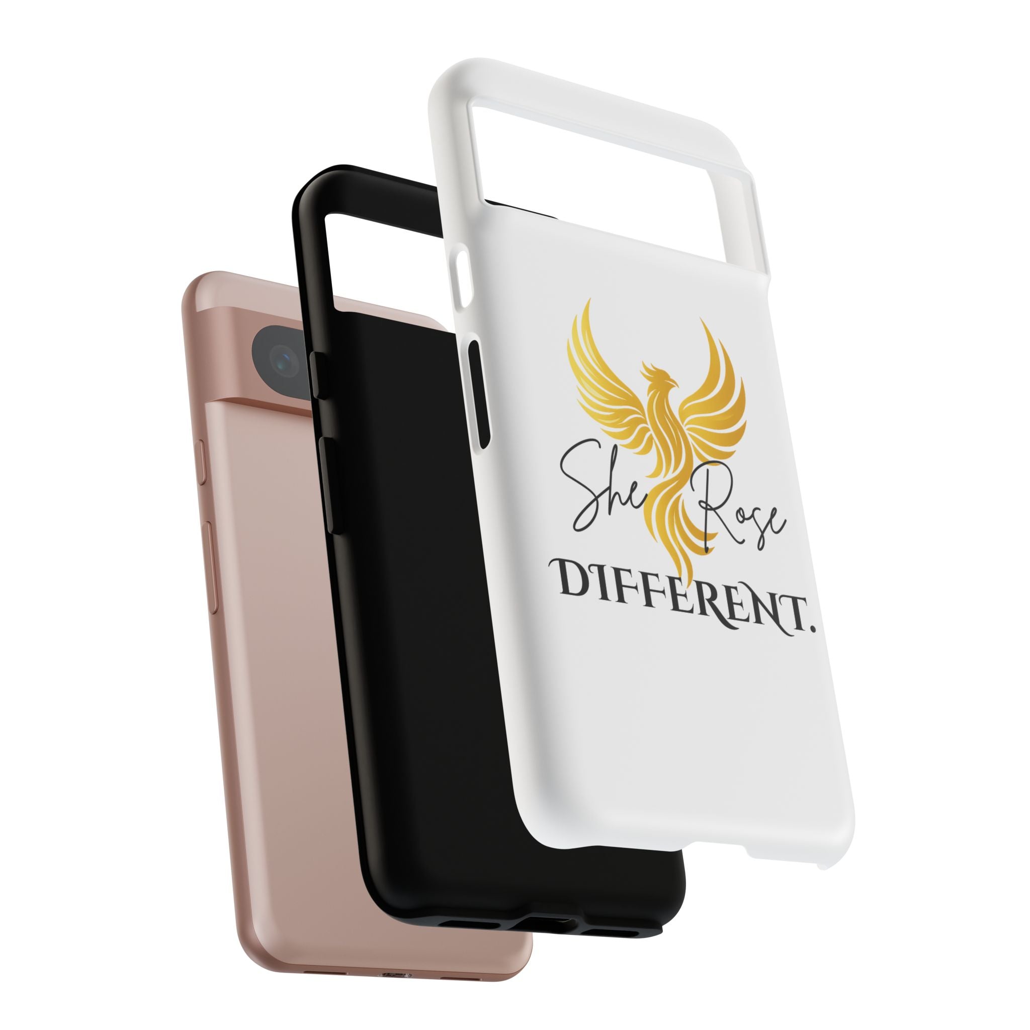 She Rose Different™ Phone Case —  Inspirational Gold Phoenix Design